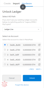 wallet metamask binance ledger