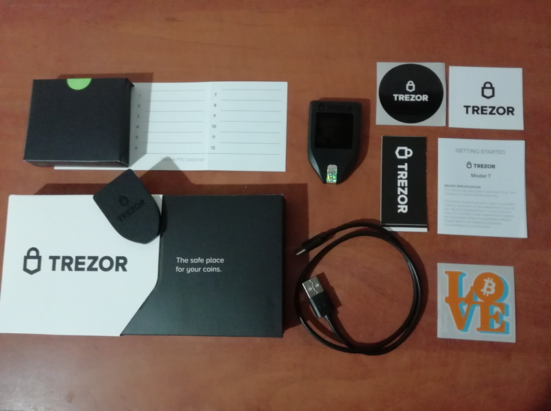 Trezor Model T + Cryptotag Zeus Pack