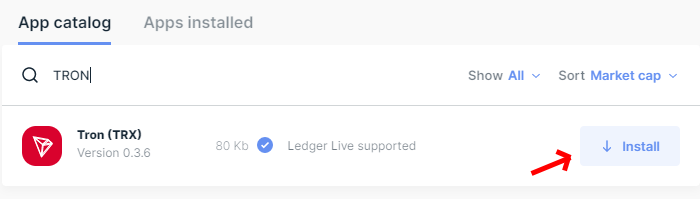 Best Tron TRX Wallets in 2021 - Ledger Nano X Hardware Wallet Install Ledger app in Ledger Live