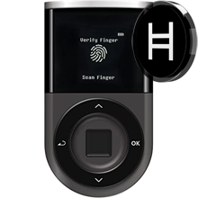 D’CENT hardware wallet logo with Hedera HBAR branding – biometric HBAR cold wallet for secure mobile storage in 2025.