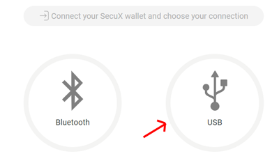 Secux V20 Hardware wallet setup with USB cable
