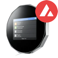 SecuX V20 hardware wallet with Avalanche AVAX branding – secure cold wallet with large touchscreen and dApp connectivity in 2025.