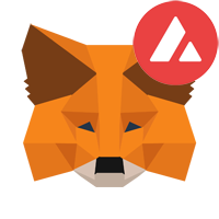 MetaMask logo with Avalanche AVAX branding – top browser wallet for Avalanche dApps and DeFi access in 2025.