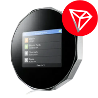SecuX V20 hardware wallet with Tron logo for secure TRX storage, touchscreen signing, and hidden wallet features