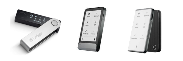 Ledger Nano X, Ledger Flex, and Ledger Stax hardware wallets - best cold wallets for staking Tron (TRX) in 2025.