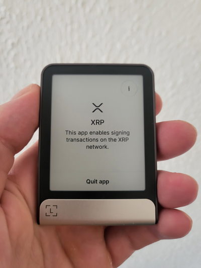 Ledger Flex displaying XRP app