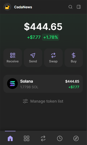 Phantom wallet showing SOL balance; buy,swap and stake SOL features