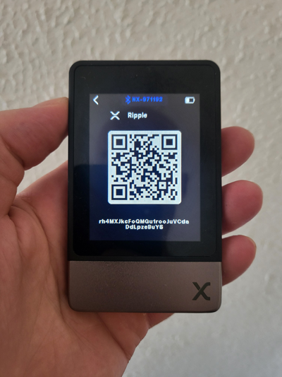 SecuX Neo X displaying XRP app