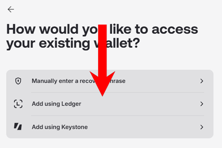 Core wallet - Add using Ledger