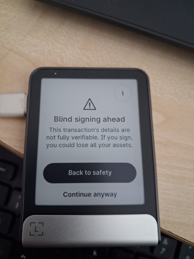 Ledger Flex transaction confirmation