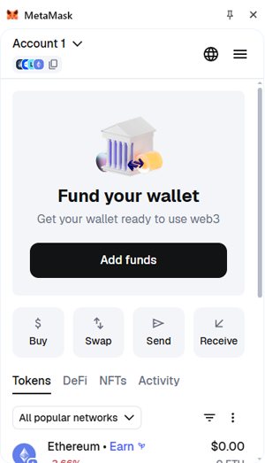 MetaMask browser extension wallet