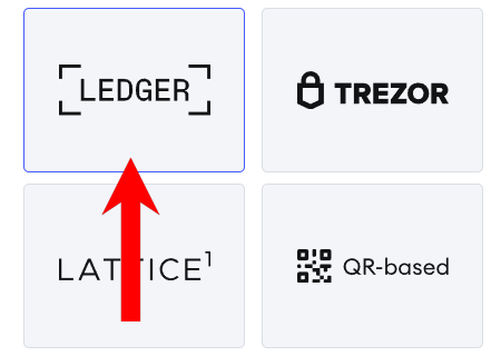 MetaMask wallet select Ledger