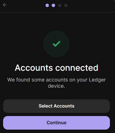 Solana wallet - Ledger Solana accounts found