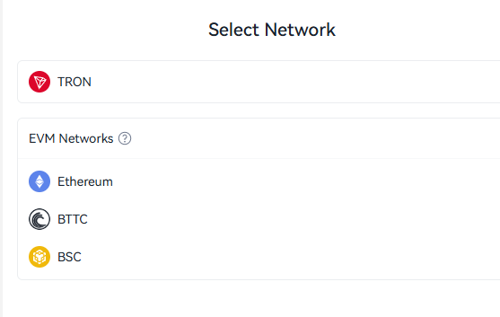 TronLink wallet network selection for hardware wallet