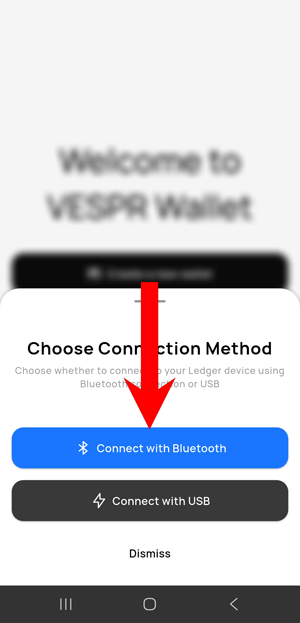 VESPR wallet - connect to hardware wallet with Bluetooth option