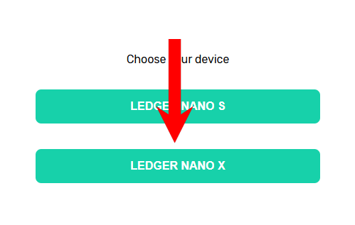 Yoroi wallet Ledger device type option